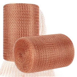 2Pcs Copper Mesh Rodent Control, 5 in x 32ft Rodent Proof Copper Wire Mesh for Mice Rat Rodent, Bat & Snail, Copper Wool Rodent Barrier for Brick Wall Hole Blocking