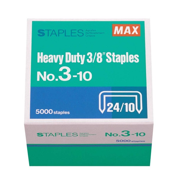 MAX 3/8-Inch Staples for HD-3DF Stapler (5,000 Staples per Box) (3-10)