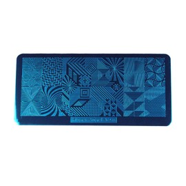 FingerAngel 8pcs Nail Stamp Plates + Nail Stamper with Scraper+ 1 Pcs storage bag Nails Art Stamping Plate Scraper Stamper Set Leaves Flowers Animal Nail plate Template Image Plate (B)