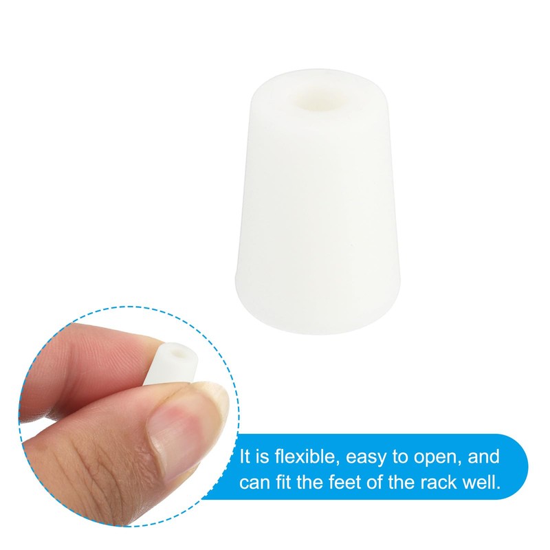 PATIKIL Kitchen Sink Rack Feet, 20 Pack 4mm IDx10mm OD