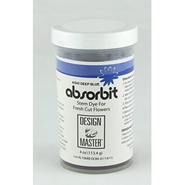 Design Master Absorbit Stem Dye for Fresh Cut Flowers Matte Finish Systemic (Deep Blue)