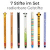 LEGAMI Pen Set [7 Pieces], Erasable Gel Pens with Panda,