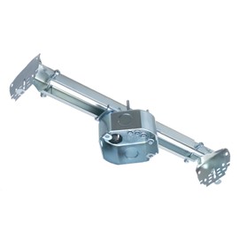 Arlington FBRS415-1 Steel Fan and Fixture Mounting Box with Adjustable Mounting Bracket, For New Construction, 16-24-inches, Metallic, 1-Pack