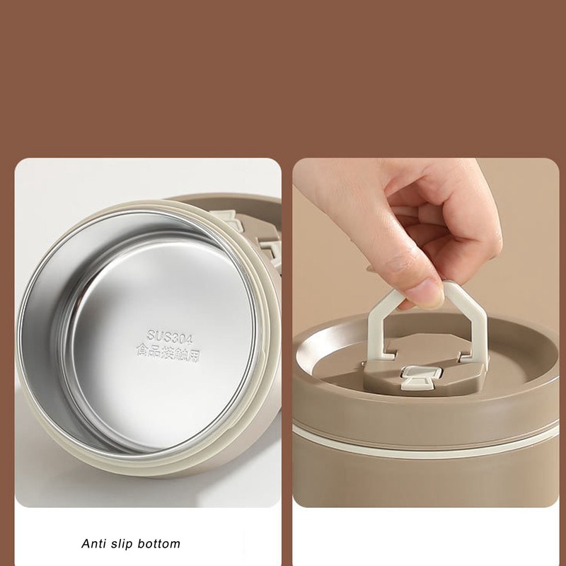 Stackable Lunch Box 304 Stainless Steel Leakage Proof Multi Layers