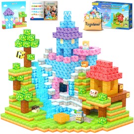 Magnetic Blocks 150PCS with Magnetic Board Boys Toys Ages 3-5 6-8 10-12 STEM Building Kids Toys, Build Mine Magnet World Educational Gift for Boys and Girls Ages 3+