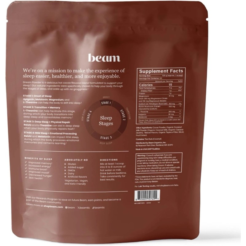 Dream Sleep Powder, Sleep Supplement, Sleep Aids for Adults, Contains