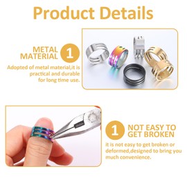 6 Pcs Jump Ring Opening Tools, Stainless Steel Jump Ring Opener, Opening Closing Rings Tool for Jump Rings Jewelry Making Projects Beading Supplies