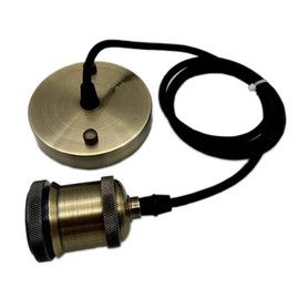 Black Ceiling Rose Vintage Pendant Light Fitting Modern Retro Industrial Style E27 Lamp Holder