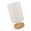 LED Bedside Lamp Touch Control Wood Nightstand Lamp Desk Cabinet