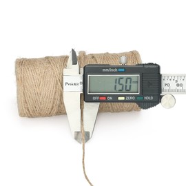 G2PLUS 200 m Brown Jute Cord, 1.5 mm Jute Cord for Garden, 2-Layer Craft Cord for Crafts, Jute Decorative Cord for DIY Arts and Crafts Gardening