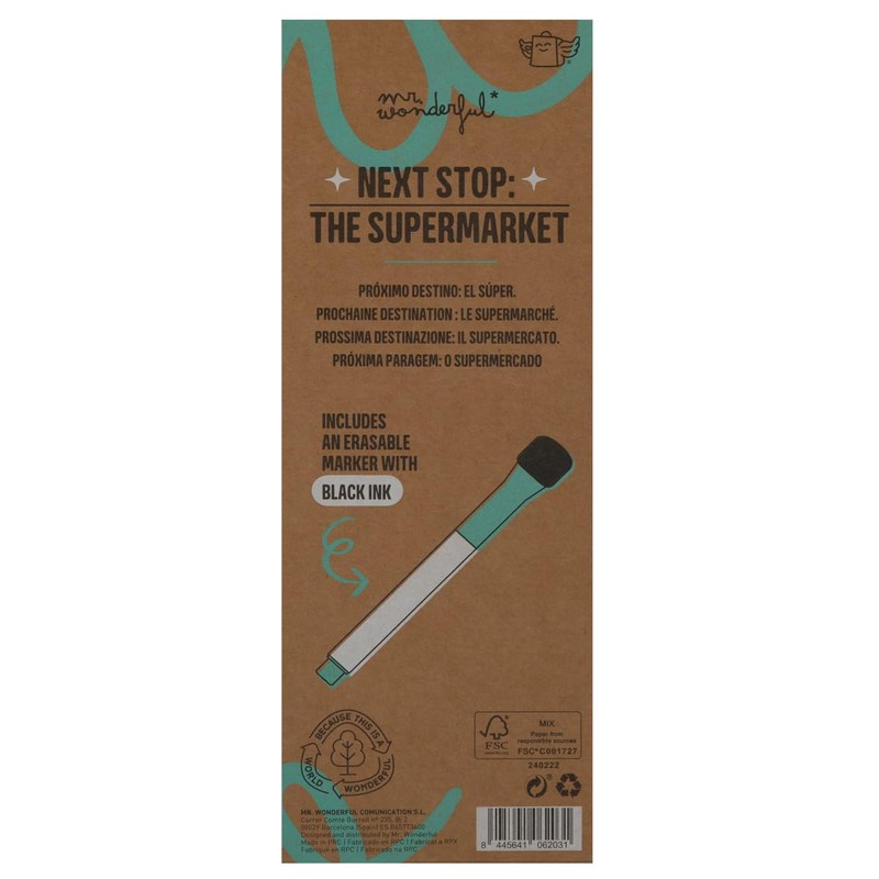 Mr. Wonderful - Magnetic Transparent Board Shopping List - Go