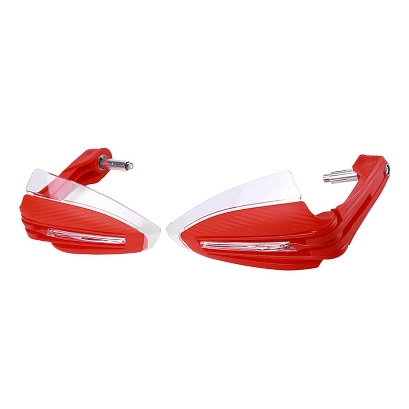 2Pcs Universal Motorcycle Handguard Windproof Handle Protector with DRL and