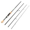 Portable Travel Spinning Fishing Rod Lightweight Carbon Fiber 4 Pieces