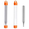 Loobas 2 PCS Fire Blower Pipe，Stainless Steel Collapsible Blow Tube