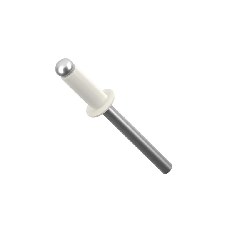 4.8mm x 12mm Grey White Painted Colour Blind Pop Rivet