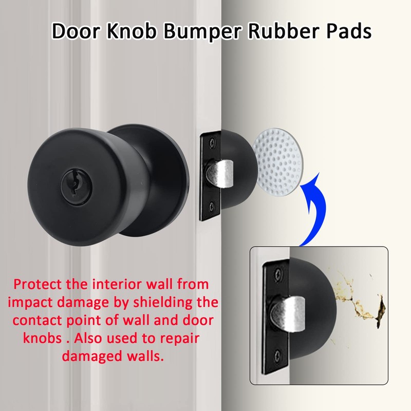 JO.KO Door Knob with Lock and Key, Round Ball Lock