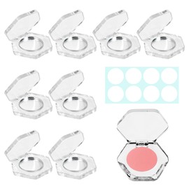 siawadeky Eyeshadow Case, Transparent Empty Containers, Hexagon, Set of 8, Solid Color, Empty Eyeshadow Palette, Divided Container, Makeup, Storage Case, Lipstick, Cosmetics, Makeup Palette, Handmade,