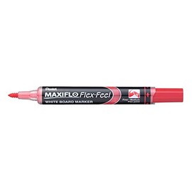 Pentel Maxiflo flex-feel 4,6 mm Board Marker Red Pack of 12