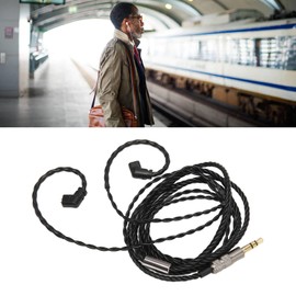 EIMSOAH 0.78mm 2 Pin Cable with Microphone, Detachable Headphone Replacement Cable, Stereo Audio Cable, Universal Replacement Earphone Cable Audio Cable for QDC CCA AS12 AS16 ZSX UE 18Pro