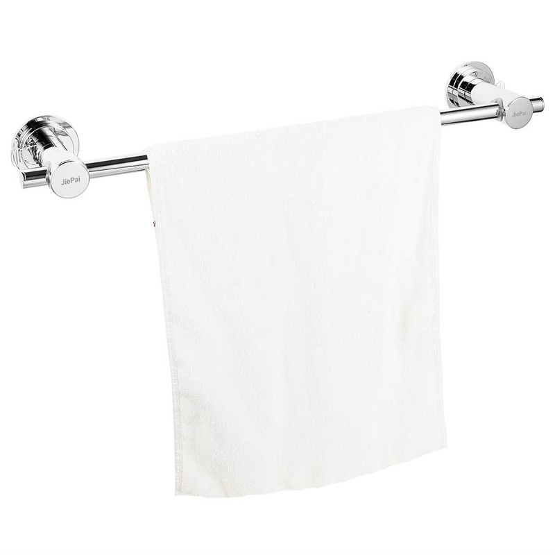 JiePai Suction Cup Towel Bar 24 Inch,Removable Modern Vacuum Suction