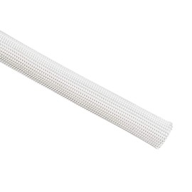 sourcing map Insulation Braid Sleeving, 3.3Ft-12mm High Temp Fiberglass Sleeve White