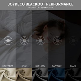 Joydeco Blackout Curtains 90 Inches Long,Curtains 2 Panels Set Thermal Insulated Length Curtains& Drapes 2 Burg, Room Darkening Grommet Curtains for Living Room Bedroom Window (Black, W52 x L90 Inch)