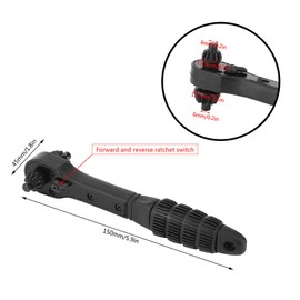 2 in 1 12.7mm 17.5mm Ratchet Kit Drill Chuck Key Wrench Ratchet Wrench Spanner Ratchet Key Wrench Dual Use Ratchet Spanner Power Ratchet Wrench for Power Tools spanner wrench Chuck Key