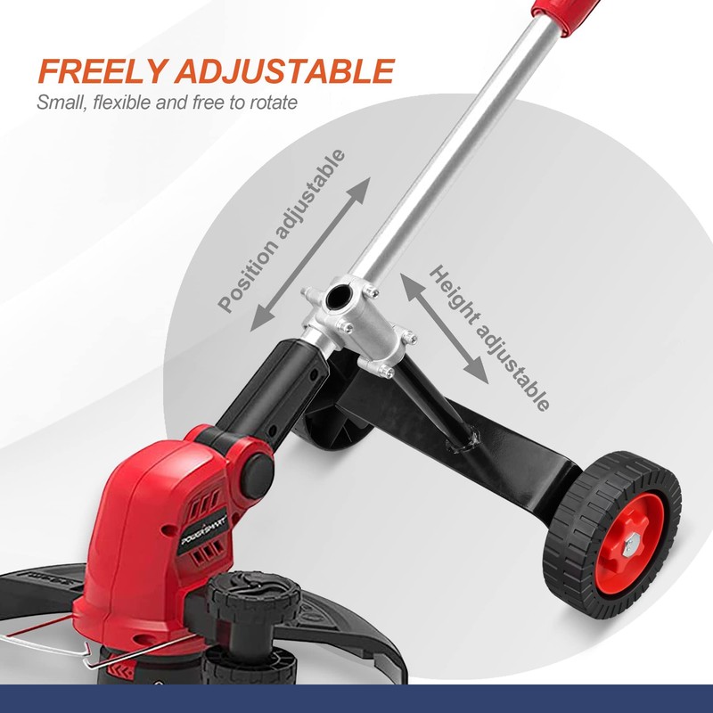 KALAWW Adjustable String Trimmer Support Wheel Attachment 26mm(1 inch) and