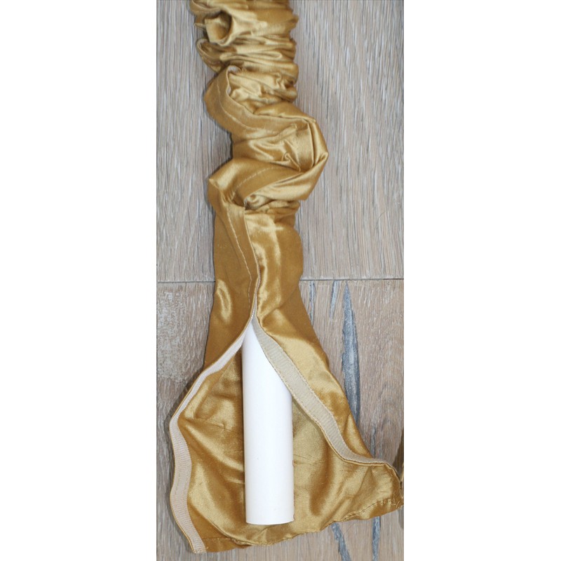 Espresso Brown Designer Cords Shantung Dupioni Silk Chandelier Chain Cover