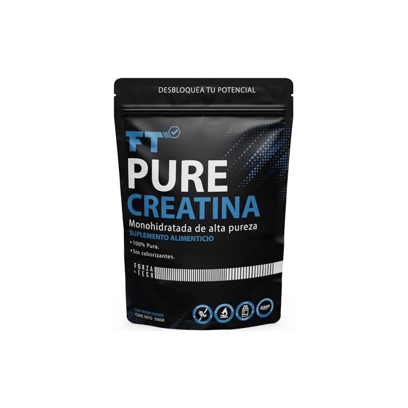 ForzaTech Creatina Monohidratada Micronizada 500g Alta Pureza