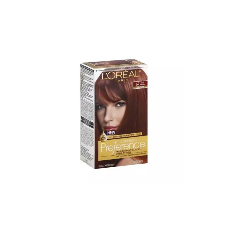 L'Oréal Loreal Preference Hair Color Permanent Fade Defying Light Auburn