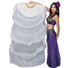 1 Pair Women Real Silk Belly Dance Fan Veils -