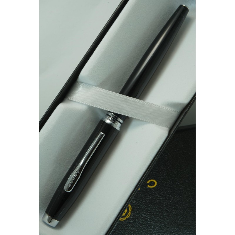 Cross Rich black lacquer with polished chrome appointments Coventry Refillable