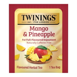 Twinings NEW Mango & Pineapple Herbal Tea Individually Wrapped Bags, 20 Count (Pack of 1), Naturally Caffeine-Free, Enjoy Hot or Iced
