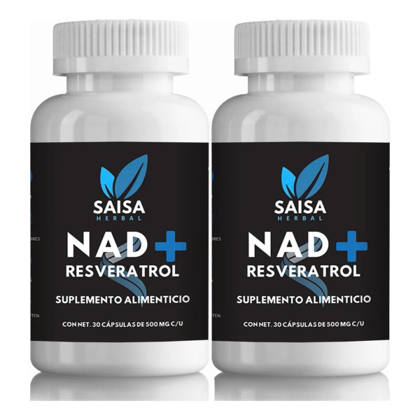 Nad 60 Cáp Nicotinamida Adenina Dinucleótido + Resveratrol Sabor Sin