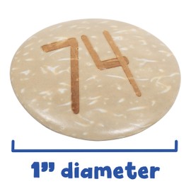 READY 2 LEARN Coconut Numbers - Set of 100 - 1-100 - Natural, Hand Made Counters for Kids - Math Manipulatives
