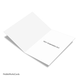 NobleWorks - Funny Grandparents Day Paper Card with 5 x 7 Inch with Envelope (1 Card) - Grandparents Are Like Parents C7628GRG
