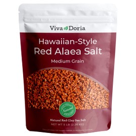 Viva Doria Hawaiian Red Alaea Sea Salt, Medium Grain, 5 lb