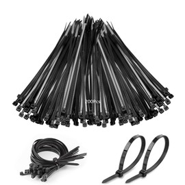 Eupneicu Cable Ties, Black, 100 mm, Super Durable Self-Locking Cable Ties, Tensile Strength, Can Be Used Indoors and Outdoors [Black]
