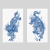 Oottati 2 Sheets Semi Permanent Waterproof Temporary Tattoos, 2 Weeks