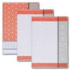 Dyckhoff Tea Towel Set of 3 'Home&Kitchen' Coral 50 x
