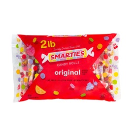 Smarties Candy Bulk Rolls Original Flavor - Gluten & Vegan Free - Classic Sweetness From Family Owned Company Since 1949, Peanut Free & Dairy Free - Perfect Halloween Candy - 2 Pound Bag