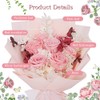 Preserved Flowers Bouquet, Pink Rose Flowers Gift for Valentine's Day,