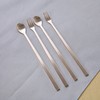 대구백화점 수타미유기방짜유기 놋봄 롱 티스푼 티포크 2인 Daegu Department Store Handmade Brass Long Teaspoon Tea Fork Set for 2