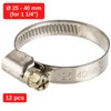 Hose Clamps with Worm Drive, Pack of 8, Clamping Range