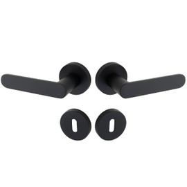 Beschläge Hamburg Door Handles Saturn 07Z SM Door Fitting Matt, Black, black