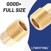LTWFITTING Brass Fitting Pipe Square Head Plug 1/4 Male Male