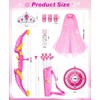 DUDUCOFU Kids Bow and Arrow Set Toys for Girls LED