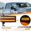 NJSBYL For Sierra & Silverado Amber LED Side Mirror Turn