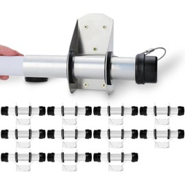 Soundforge Waterproof Aluminum Trailer Document Holder – Registration Card Storage Box with Tethered Rubber End Caps for Trucks, Trailers, and Tractors, Tube Style (1-5/8" x 9-7/16")(12)